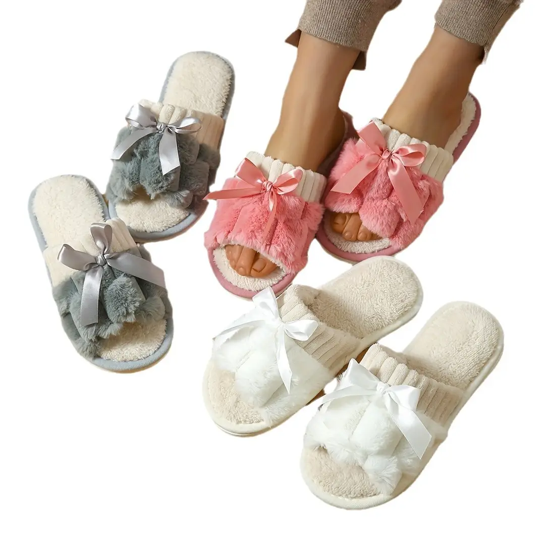 Directly from the Manufacturer, Unisex Slippers for All Seasons, Suitable for Both Indoor and Outdoor Use, Cotton Slippers, Small Batch Custom Furry Slippers, Can Be Shipped on Behalf of Others