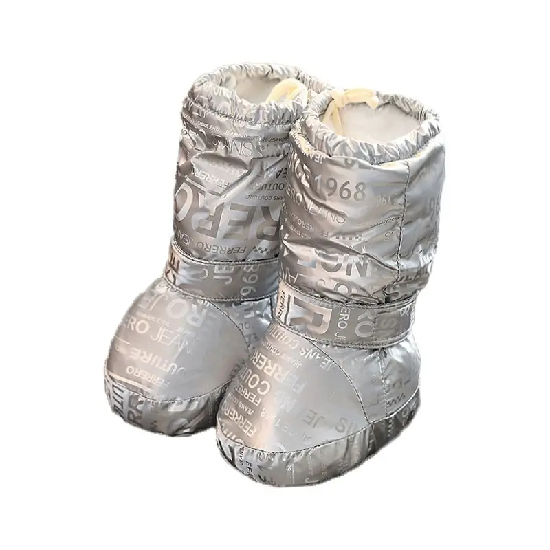 Baby Winter Cotton Shoes with Fleece Lining, Waterproof, Anti-Slip, 3-6-12M