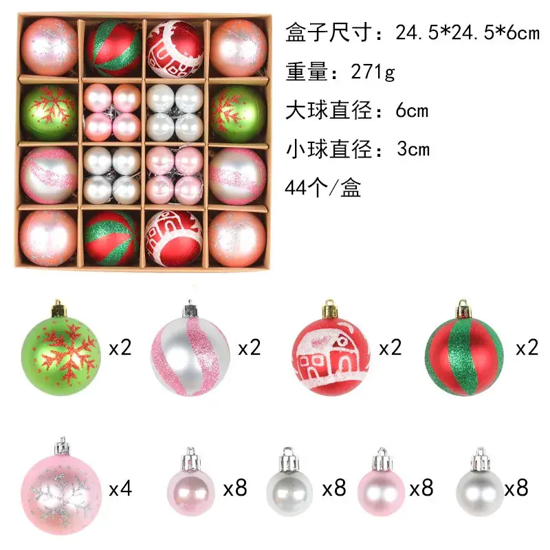 Red & White Christmas Ball Decor for Party & Home - Image 5