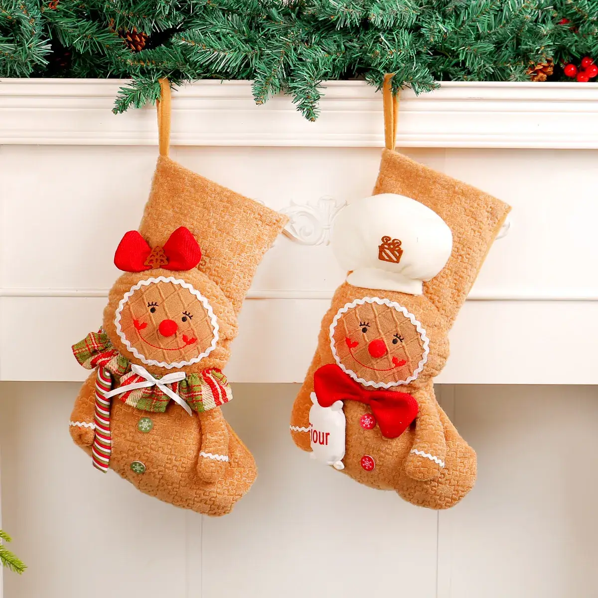 Christmas Gingerbread Doll Decor 16g Fabric - Image 18