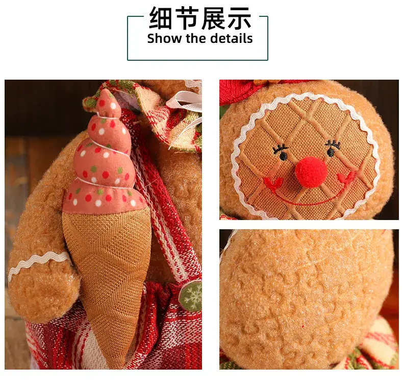 Christmas Gingerbread Doll Decor 16g Fabric — feature 13