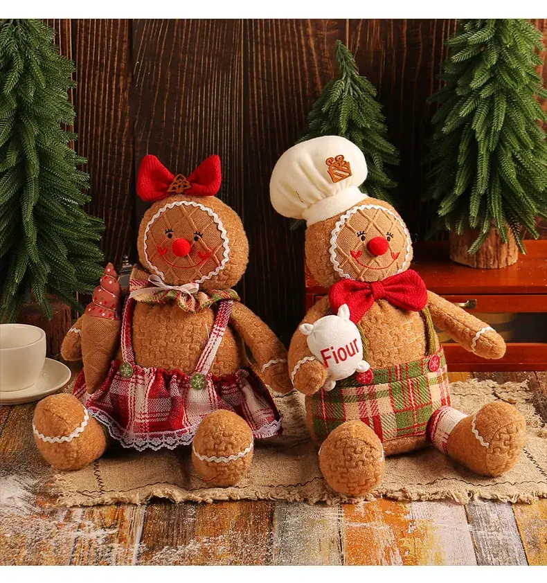 Christmas Gingerbread Doll Decor 16g Fabric — feature 8