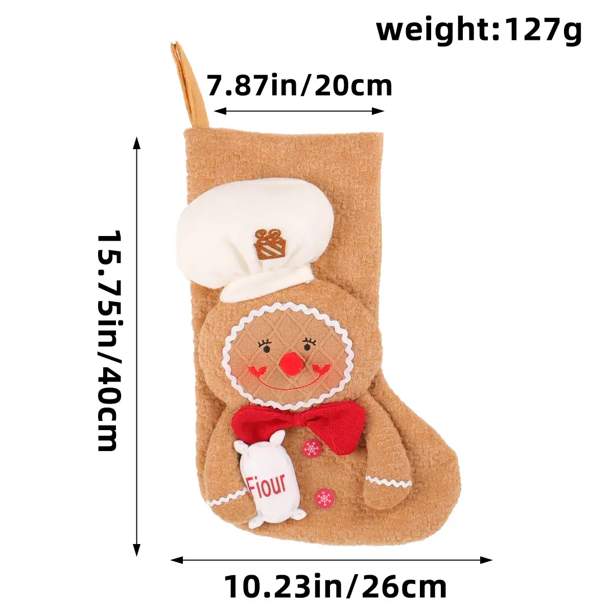 Christmas Gingerbread Doll Decor 16g Fabric - Image 3