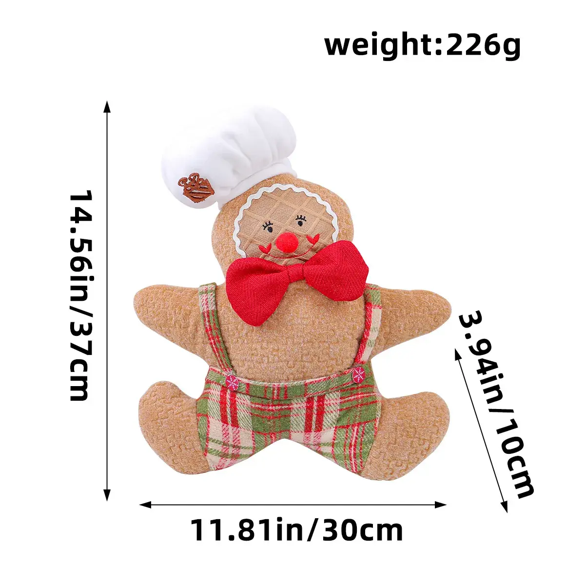 Christmas Gingerbread Doll Decor 16g Fabric - Image 9