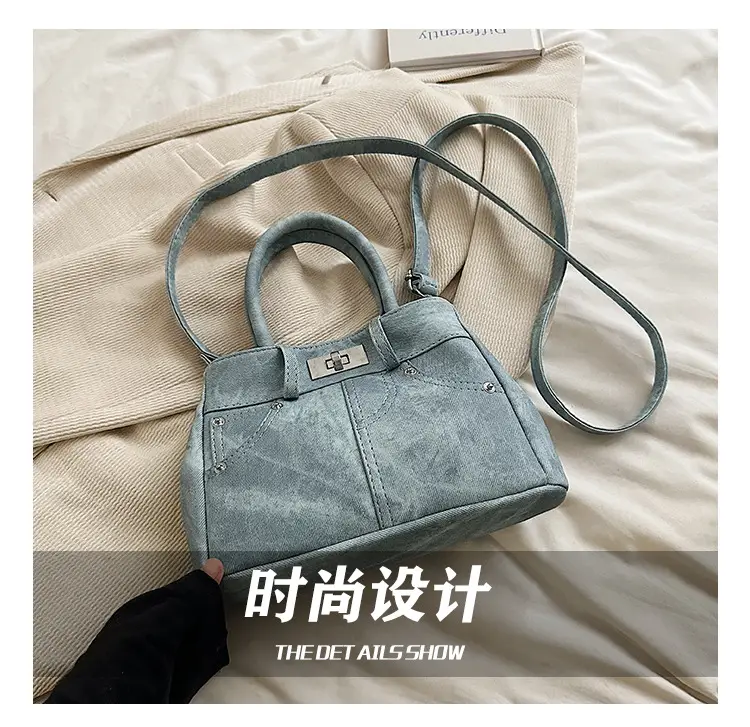 Light Blue Suede Crossbody Bag for Women 2026 — feature 3