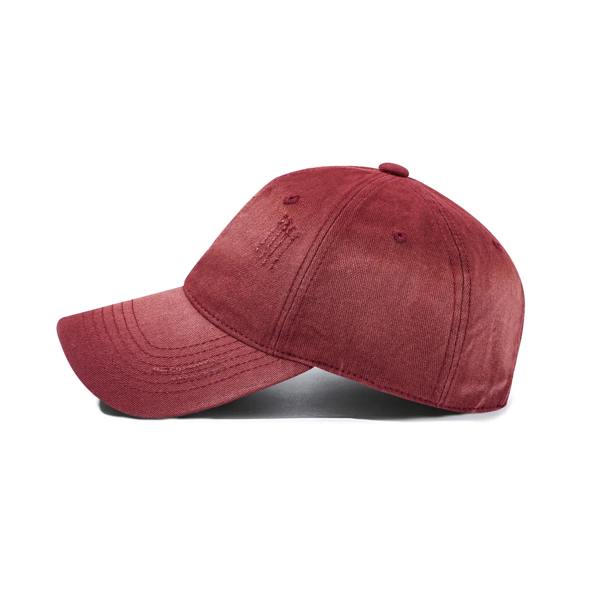 Men Distressed Cotton Baseball Cap Large Bim Grey - Image 14
