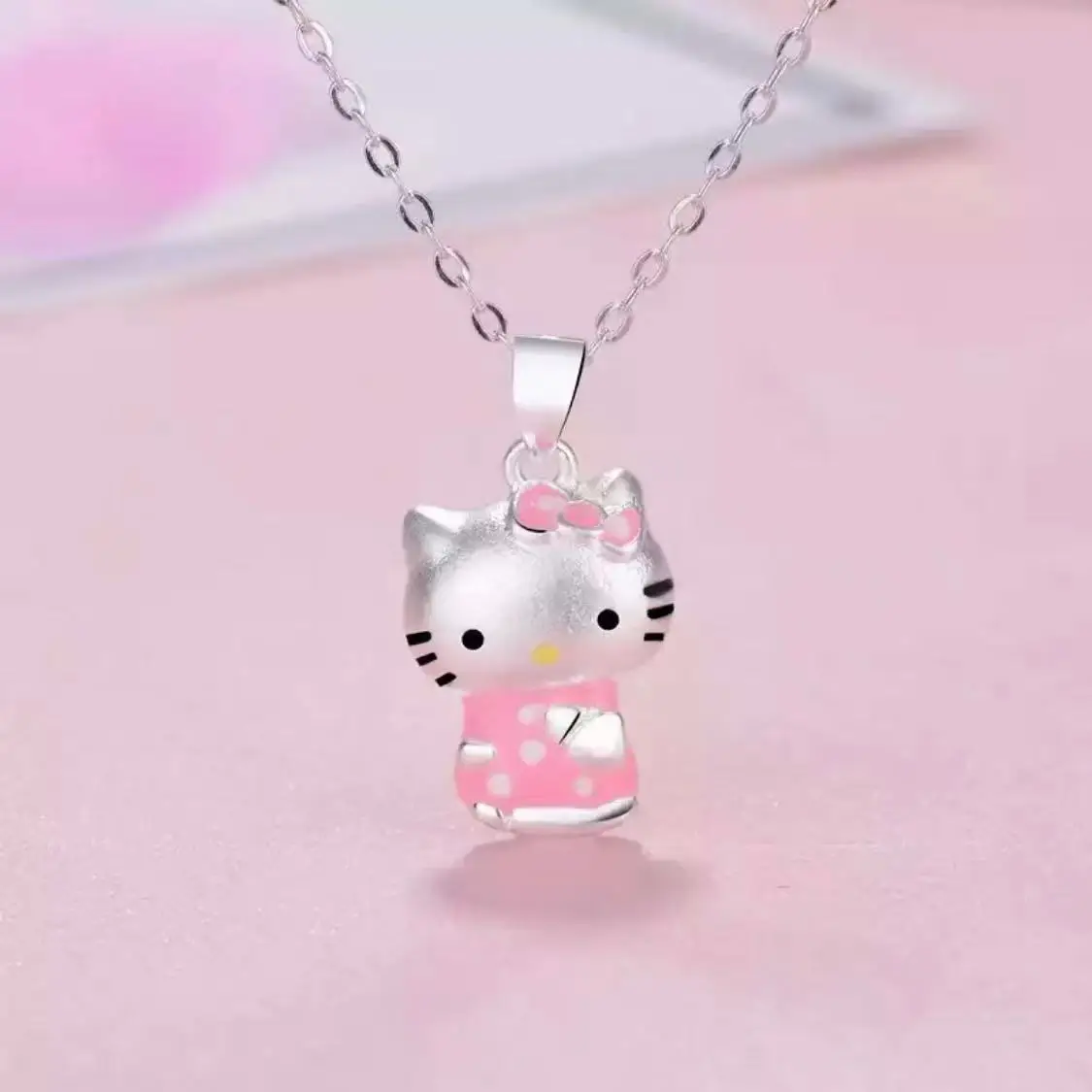 Cute Kitty Cat Necklace Women Collarbone Fashion
