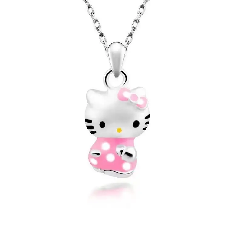 Cute Kitty Cat Necklace Women Collarbone Fashion