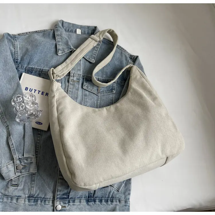 Green Corduroy Women's Large Tote Bag — feature 16