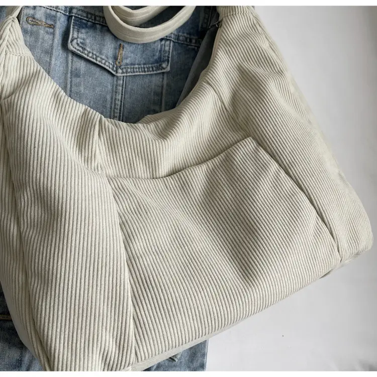 Green Corduroy Women's Large Tote Bag — feature 20