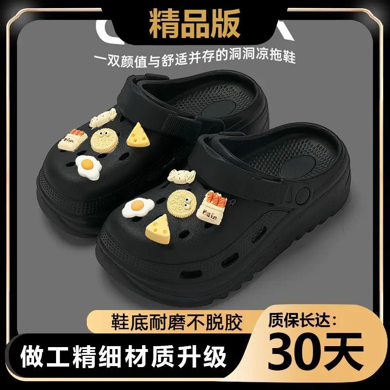 Pregnant Women's Black Cactus Sandals Summer 2025 - Image 3