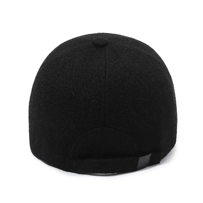 New Men's Black Fleece Baseball Cap Cold Proof - Image 6