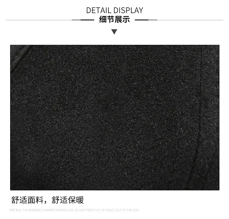 New Men's Black Fleece Baseball Cap Cold Proof — feature 15