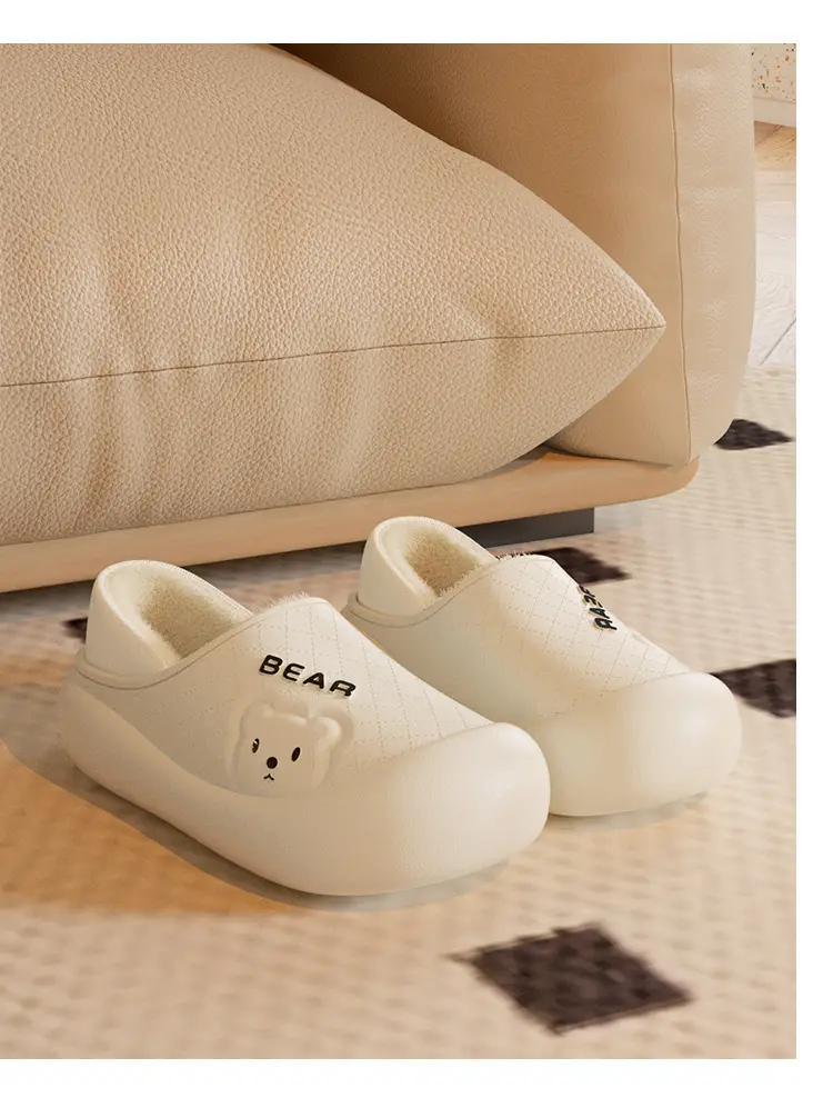 2025 new cute bear bag with couples month thick warm cotton slippers eva lightweight outer wear thick bottom — feature 17