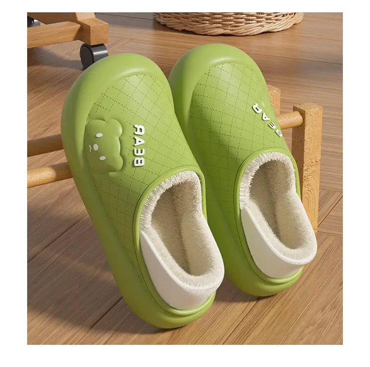 2025 new cute bear bag with couples month thick warm cotton slippers eva lightweight outer wear thick bottom — feature 18
