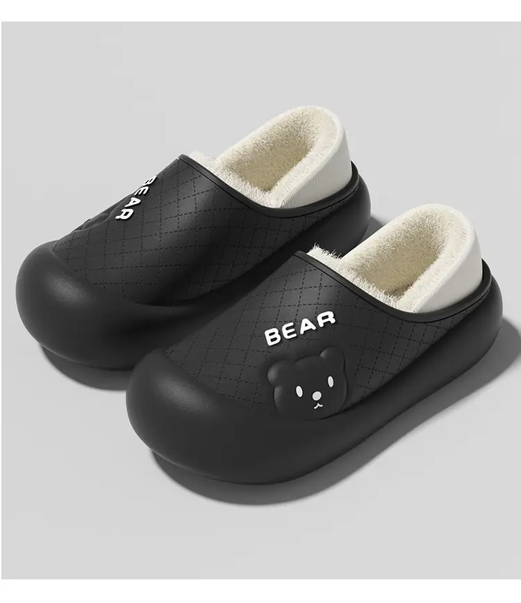 2025 new cute bear bag with couples month thick warm cotton slippers eva lightweight outer wear thick bottom — feature 19