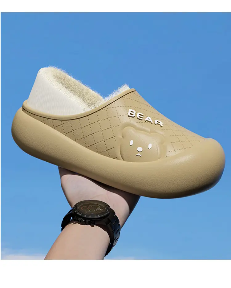 2025 new cute bear bag with couples month thick warm cotton slippers eva lightweight outer wear thick bottom — feature 20
