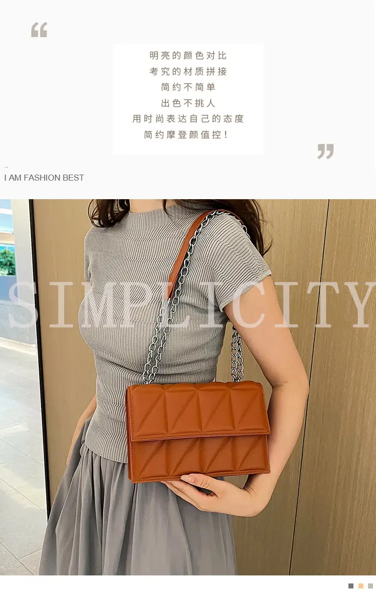 White Rhombic Chain Mini Crossbody Bag — feature 14