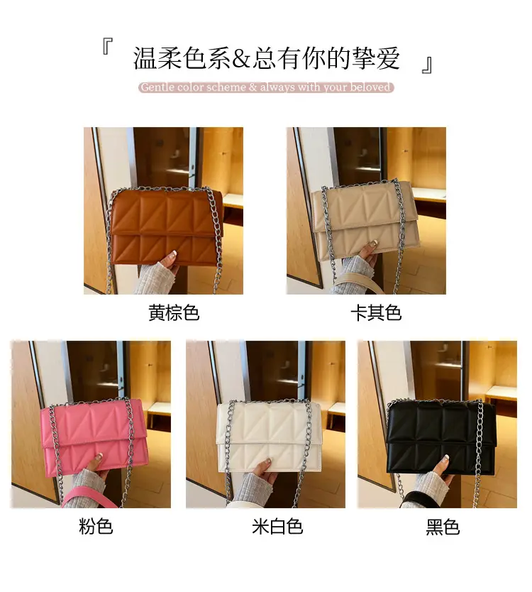 White Rhombic Chain Mini Crossbody Bag — feature 18