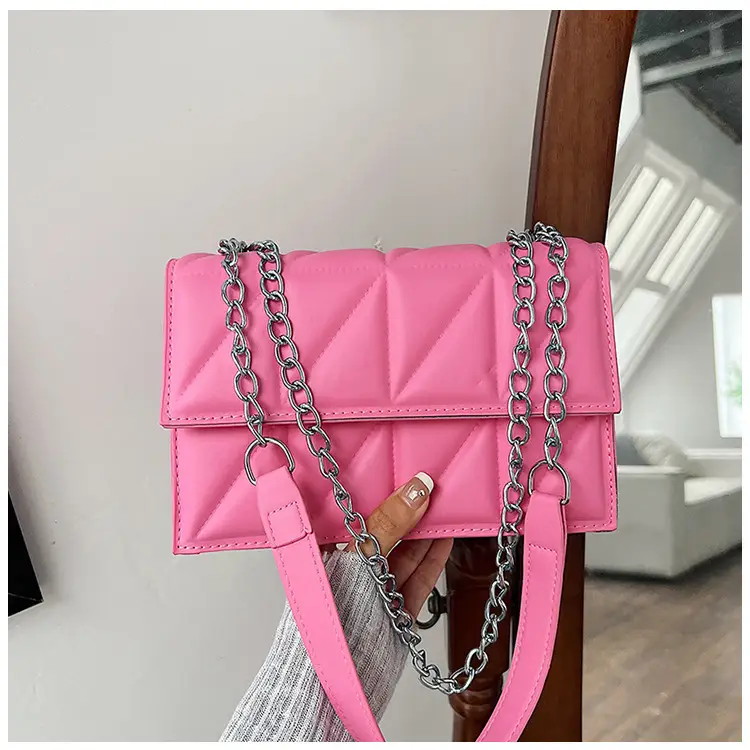 White Rhombic Chain Mini Crossbody Bag — feature 26