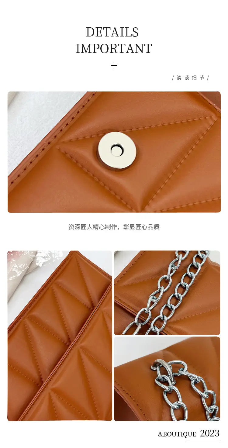 White Rhombic Chain Mini Crossbody Bag — feature 39