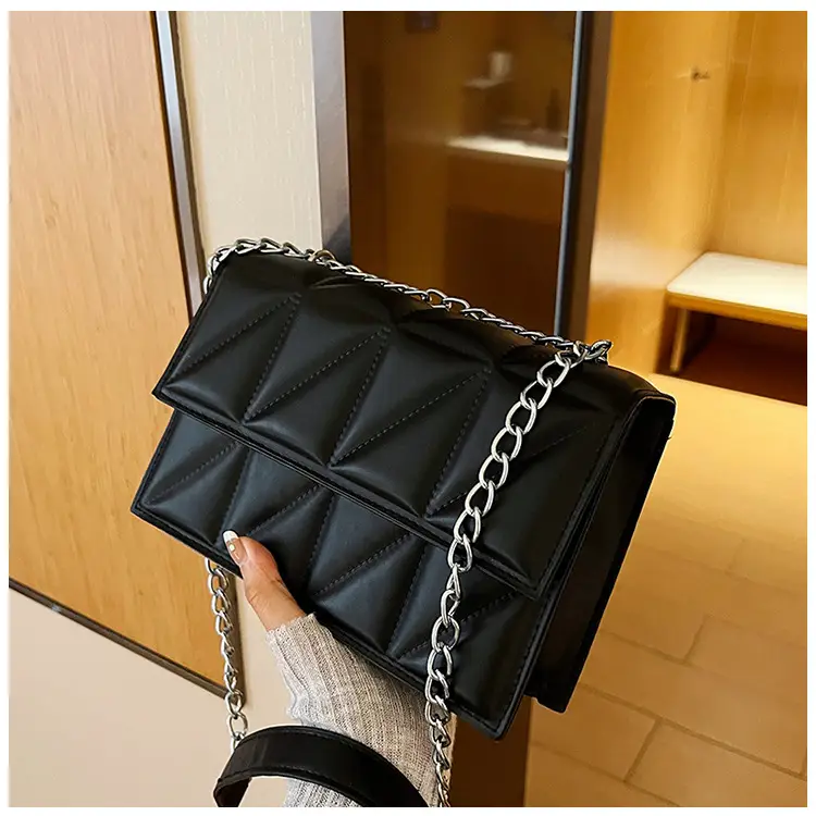 White Rhombic Chain Mini Crossbody Bag — feature 45