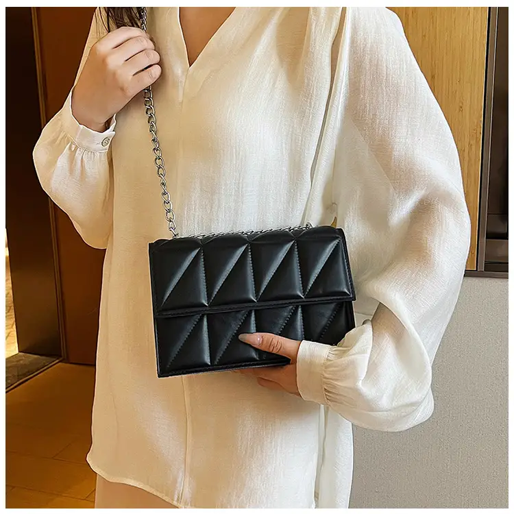 White Rhombic Chain Mini Crossbody Bag — feature 47