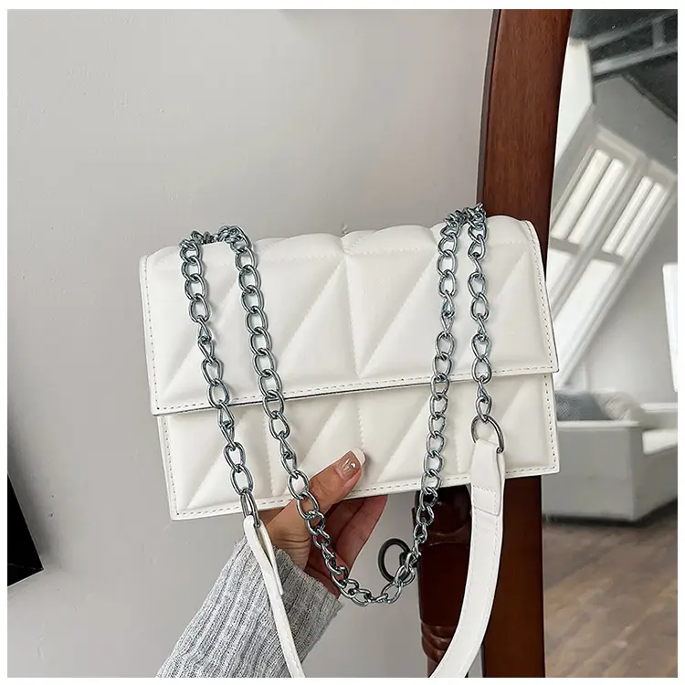 White Rhombic Chain Mini Crossbody Bag — feature 6