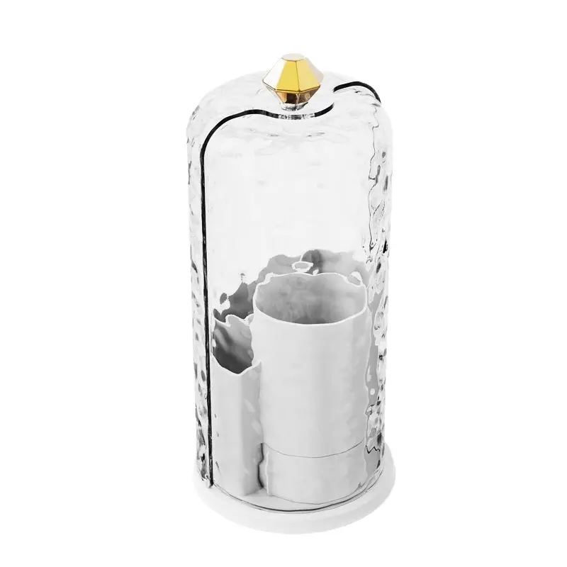 Rotating Makeup Brush Storage Cylinder Dustproof Combinator