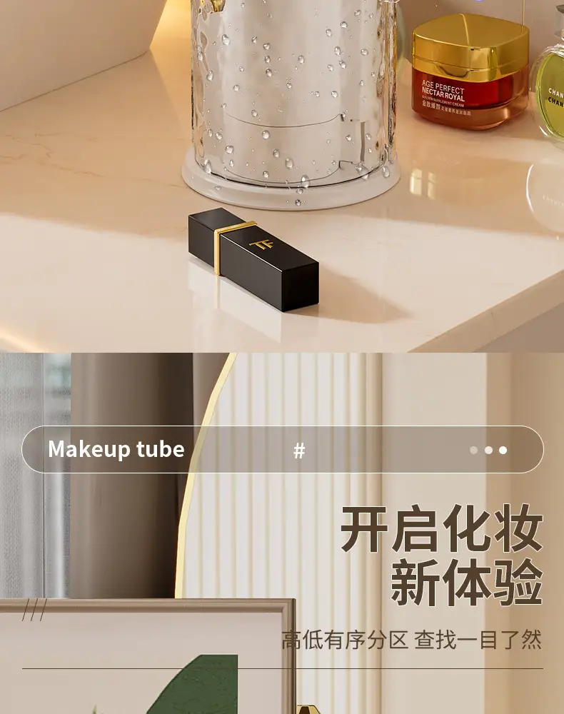 Rotating Makeup Brush Storage Cylinder Dustproof Combinator — feature 14