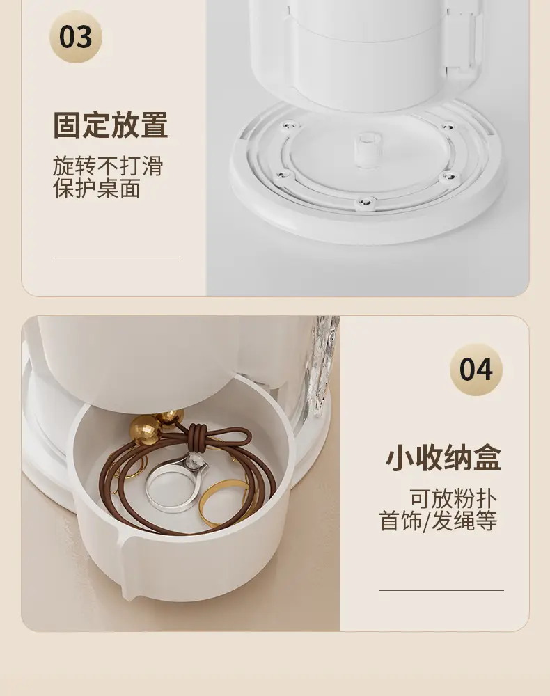 Rotating Makeup Brush Storage Cylinder Dustproof Combinator — feature 19