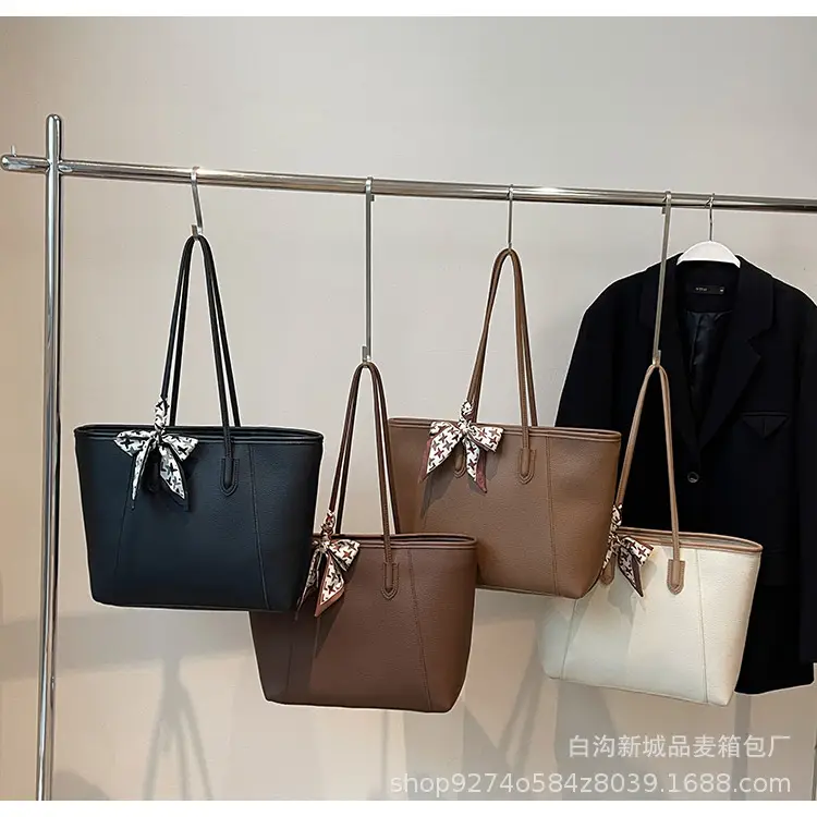 Women's Brown PU Shoulder Bag with Bow Design — feature 13