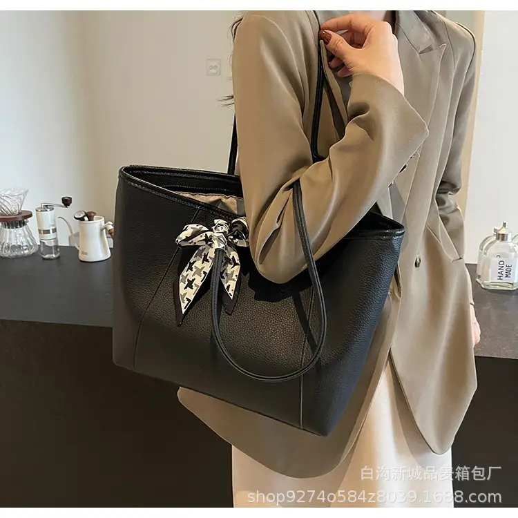 Women's Brown PU Shoulder Bag with Bow Design — feature 23