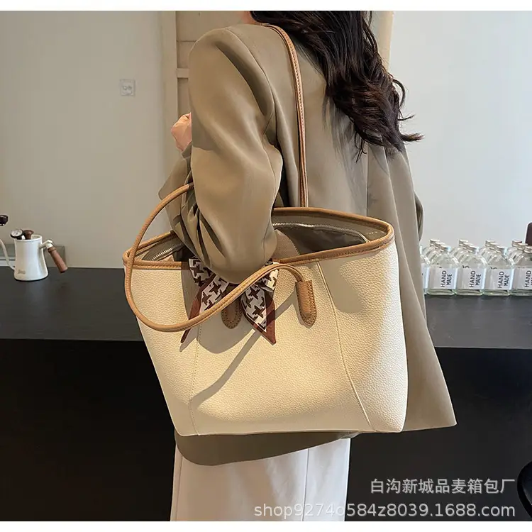 Women's Brown PU Shoulder Bag with Bow Design — feature 26