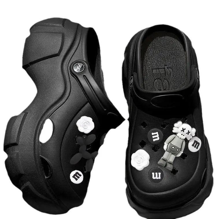 Girls Cartoon Thick Sandals White Black Spring - Image 8
