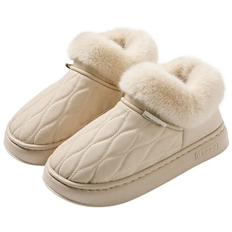 Bug Rabbit Bag with Cotton Slippers Cixi Women's Winter Outfit Thickened Plush Indoor Home Waterproof Warm Cotton Slippers for Men