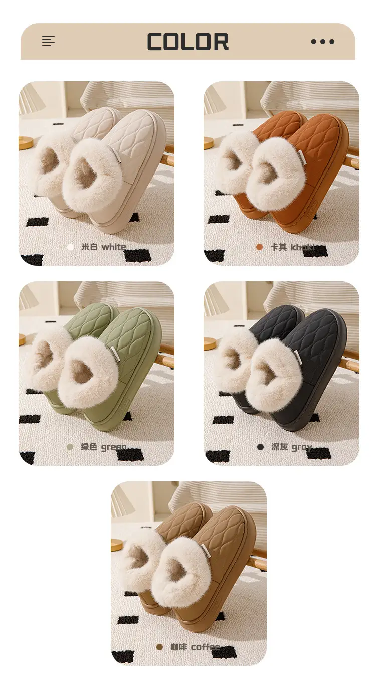 Bug Rabbit Bag with Cotton Slippers Cixi Women's Winter Outfit Thickened Plush Indoor Home Waterproof Warm Cotton Slippers for Men — feature 9