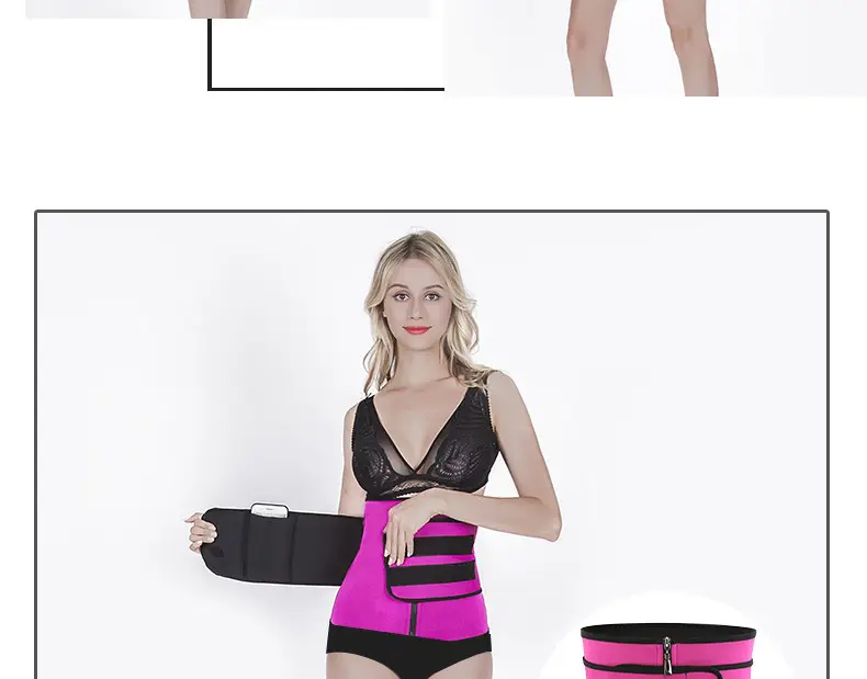 Women's 3-Row Buckle Waist Shapewear with Mesh Design — feature 23