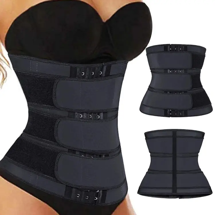 Women's 3-Row Buckle Waist Shapewear with Mesh Design — feature 4