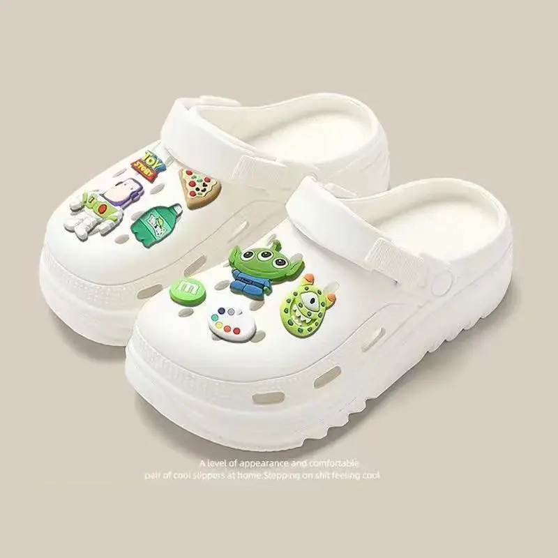 Croc Shoes Men's Thick-Soled Eva Clogs Women's Summer Non-Slip Non-Stinky Beach Dormitory Sandals with a Poop-Feeling Drag - Image 16