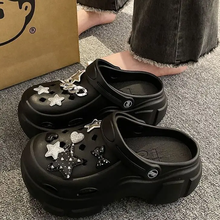 Thick-Soled Clogs for Women 2026 New Summer Non-Slip Platform Closed-Toe Beach Sandals for Outdoor Wear Summer Slippers - Image 6