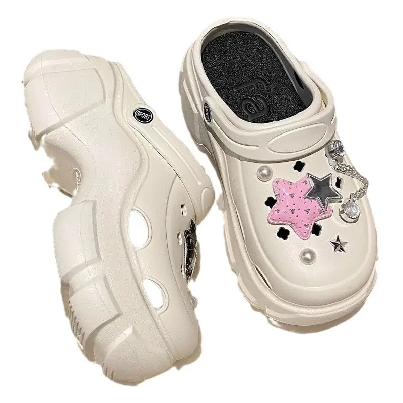 Thick-Soled Clogs for Women 2026 New Summer Non-Slip Platform Closed-Toe Beach Sandals for Outdoor Wear Summer Slippers - Image 7