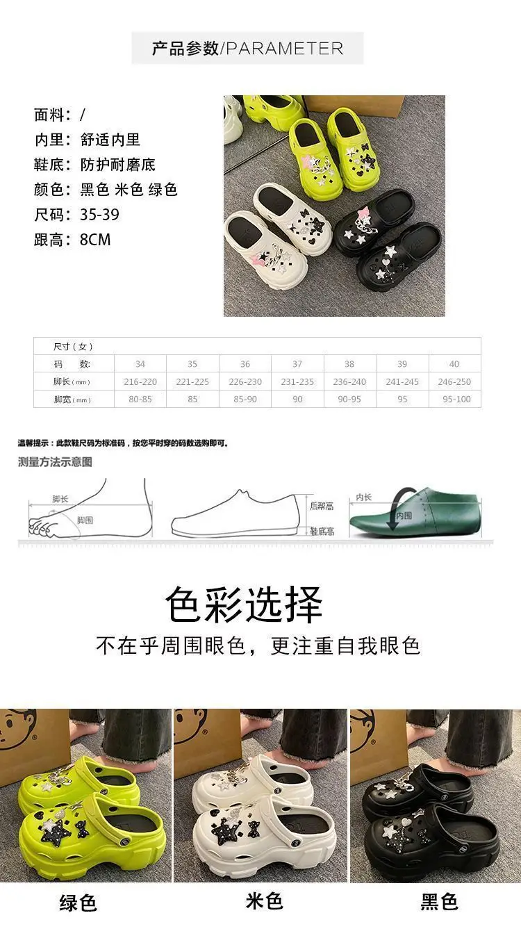 Thick-Soled Clogs for Women 2026 New Summer Non-Slip Platform Closed-Toe Beach Sandals for Outdoor Wear Summer Slippers — feature 12