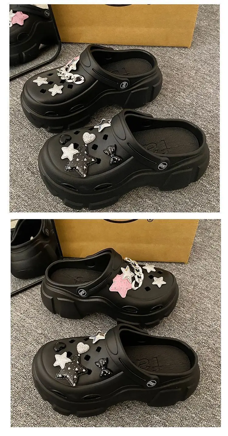 Thick-Soled Clogs for Women 2026 New Summer Non-Slip Platform Closed-Toe Beach Sandals for Outdoor Wear Summer Slippers — feature 21