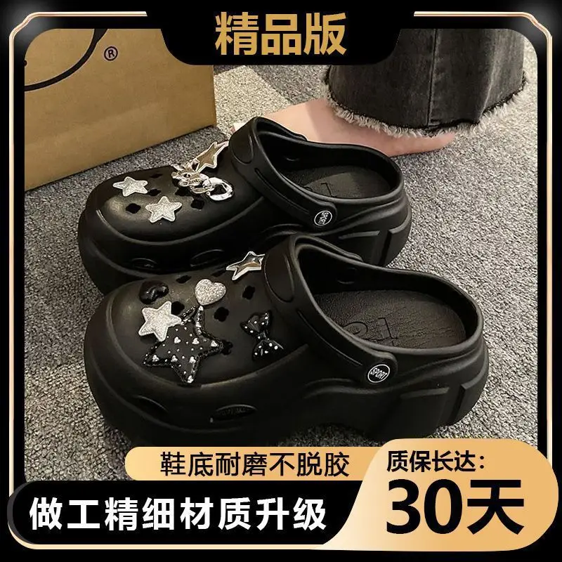 Thick-Soled Clogs for Women 2026 New Summer Non-Slip Platform Closed-Toe Beach Sandals for Outdoor Wear Summer Slippers - Image 2