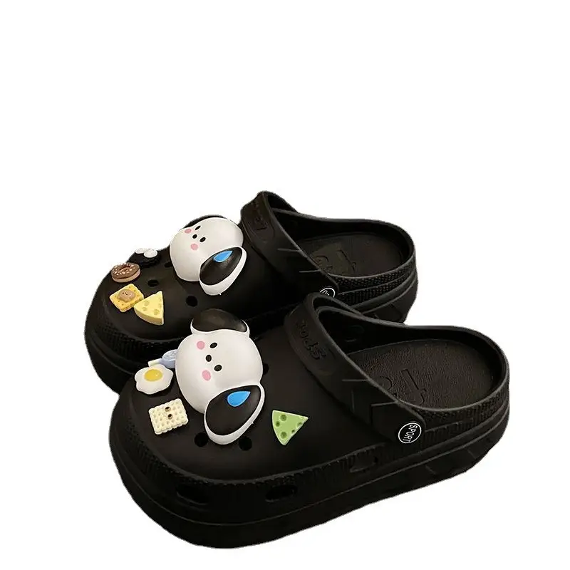Women Croc Sandals Black Bow Decor 2023 - Image 13