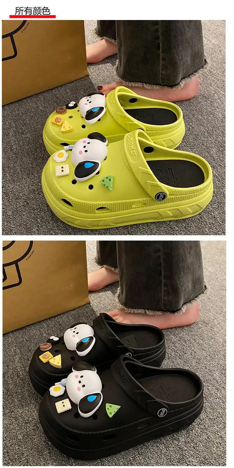 Women Croc Sandals Black Bow Decor 2023 — feature 23