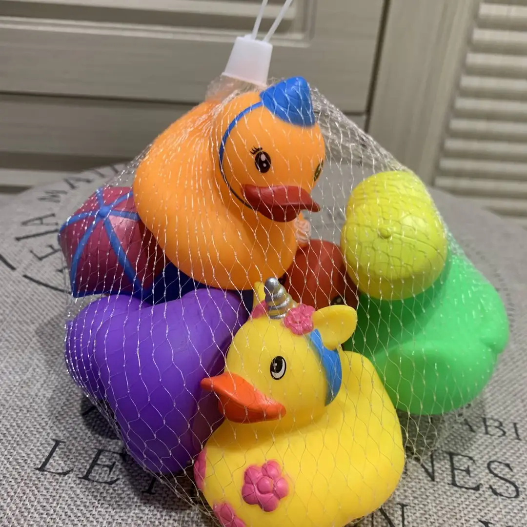 Vinyl Water Play Baby Duck Baby Bathing Yellow Duck Children Kindergarten Swimming Pool Vocating Toy Gifts Cross Border
