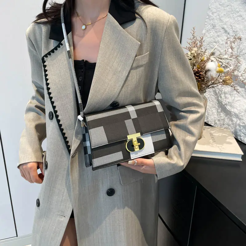 Women's Plaid Shoulder Bag 2024 New Autumn Stylish Commuter - Image 5