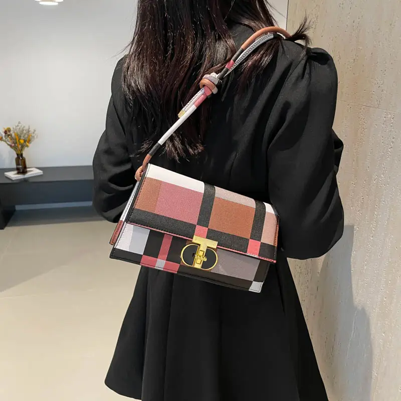 Women's Plaid Shoulder Bag 2024 New Autumn Stylish Commuter - Image 6